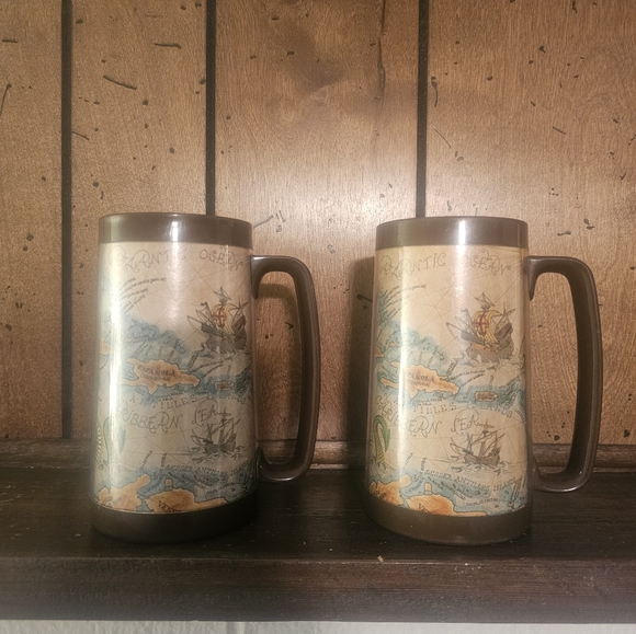 Dining Thermo Serv Nautical Maps Sturdy Mugs 2 Poshmark